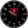 spiderman symbol black yr wall clock