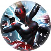 dark captain marvel vs iron man and black widow ca wall clock