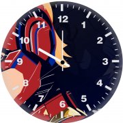 captain marvel poster 44 wall clock