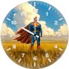 superman in field tb wall clock