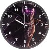 black panther purple eyes d6 wall clock
