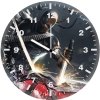 deathstroke on batmobile gl wall clock