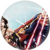 wonder woman superman art q0 wall clock