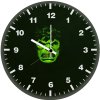 hulk green minimal pp wall clock