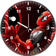5k deadpool art oo wall clock