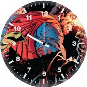 the master race batman and superman qi wall clock