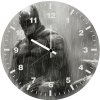 batman with bike raining monochrome yh wall clock