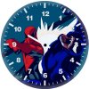 spiderman vs venom artwork od wall clock