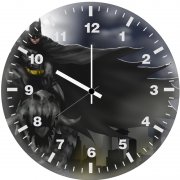 batman over gotham sq wall clock