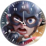 captain america chibi my wall clock