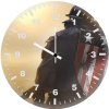 captain america shield with gun po wall clock