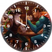 bane and superman 0p wall clock