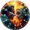 joker and harley quinn chaotic affection vs wall clock
