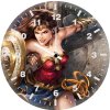 wonder woman digital artwork p6 wall clock