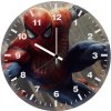 spiderman is flying through the air p7 wall clock