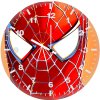 spiderman closeup face re wall clock
