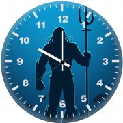 aquaman movie poster art 1a wall clock