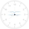 dc studios logo white 8i wall clock