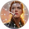 black widow digital art br wall clock