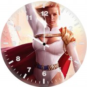 power girl artwork d8 wall clock