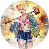 harley quinn gotham wild card aq wall clock