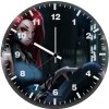 venom girl by wall clock
