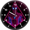 5k spiderman neon artwork 7e wall clock