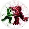 hulk and iron hulkbuster 68 wall clock