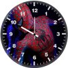 spiderman black and red rd wall clock