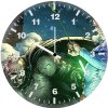 batman superman fighting 1o wall clock