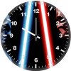 batman and darth vader lightsaber 7f wall clock