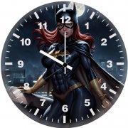 batgirl speeding into action ve wall clock