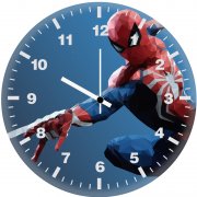 low poly spiderman 8b wall clock