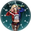 harley quinn canine heroine wr wall clock