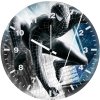 black spiderman superhero li wall clock