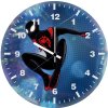 spiderman miles morales digital artwork v0 wall clock