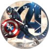 captain america avengers artwork up wall clock