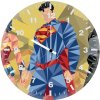 batman superman wonder woman low poly art zd wall clock