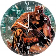 batman over gotham city 0p wall clock