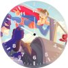 batman flying jet alongside superman spiderman 5i wall clock