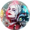harley quinn with baseball in city qw wall clock