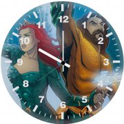 aquaman and mera 90 wall clock