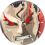 superman red eyes at wall clock