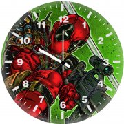 deadpool with gun rh wall clock