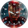 red and gold legend iron man 80 wall clock