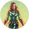 captain marvel art te wall clock