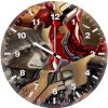 rocket raccoon and iron man digital art fr wall clock