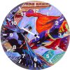 batman superman glitch art p6 wall clock