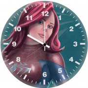 art spider girl wc wall clock