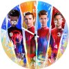 spidermans in one frame qk wall clock